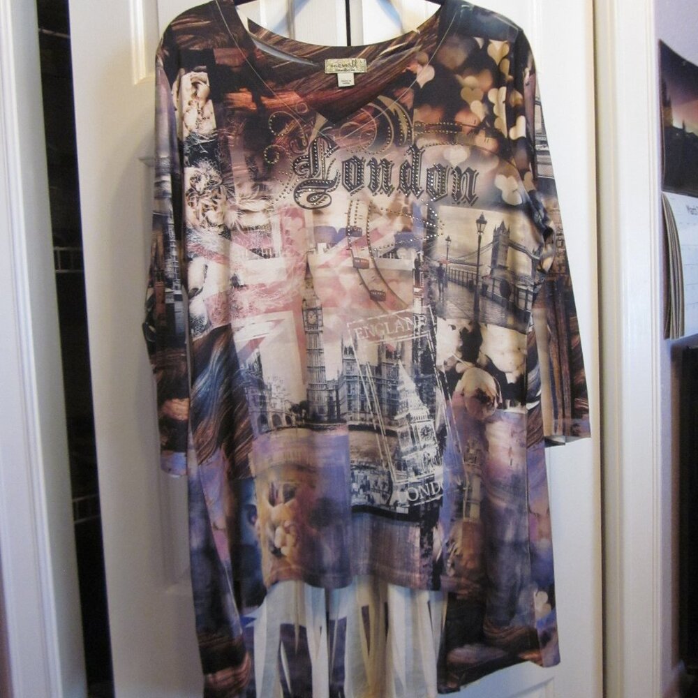 One World London Pleat Back Tunic Sz L